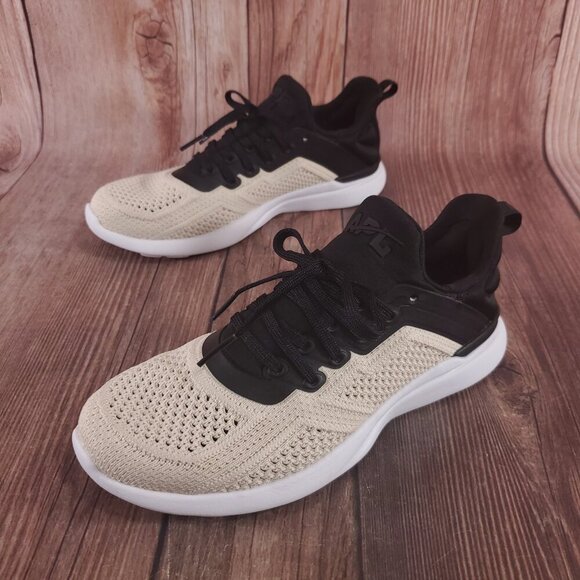 APL Womens Size 6 Techloom Tracer Athletic Propulsion Labs Black Tan Shoes - Picture 1 of 16